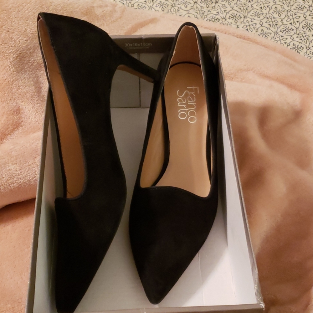 Black suede shoes from Franco Sarto